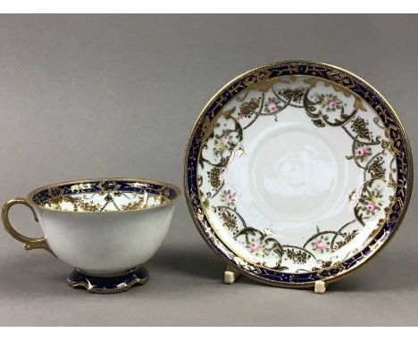 NORITAKE PART TEA SERVICE,comprising nine cups, nine saucers, eleven plates, two large plates, one bowl and one jugSlight rub