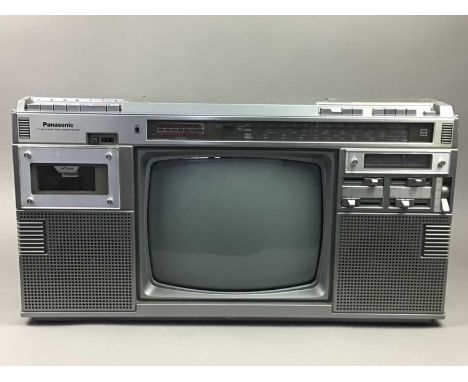 PANASONIC PORTABLE TV WITH STEREO CASSETTE RECORDER,4-band, 64cm wideUnable to confirm if working due to not being tested. It