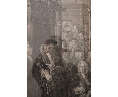 After Sir William Hogarth "To the Right Honourable Earl Onslow", a portrait of Arthur Onslow as speaker of the House of Commo