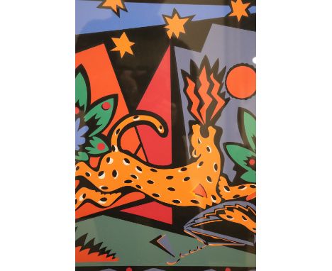 Hilary McManus (Contemporary) "The Roar of Disapproval", designed for The Lynx Educational Trust, screen print, inscribed wit