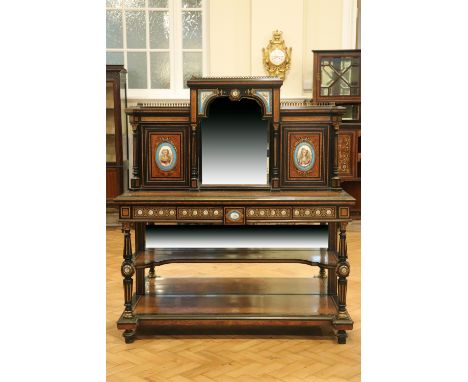 A mid-to-late 19th Century French bonheur du jour in the manner of Louis XVI, in amboyna and ebony with gilt metal mounts and