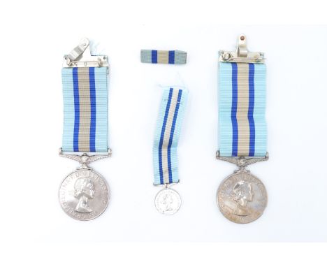Royal Observer Corps medals respectively to Chief Observer D M Allen and Observer D R Allen, with cartons