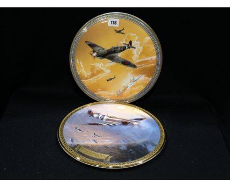 Two Contemporary Royal Worcester Battle Of Britain Commemorative Plates