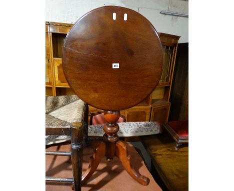 A 19th Century Mahogany Circular Topped Tripod Table