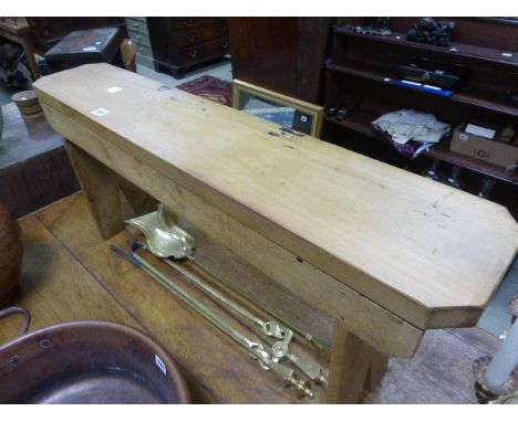 Substantial pine bench
