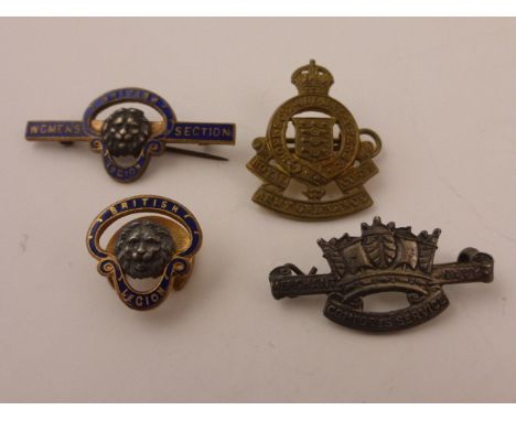 Royal Navy Badge, Army Badge and Two British Legion Badges