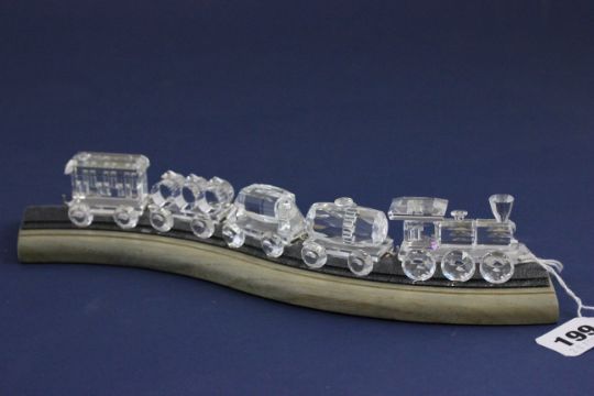 swarovski crystal train set