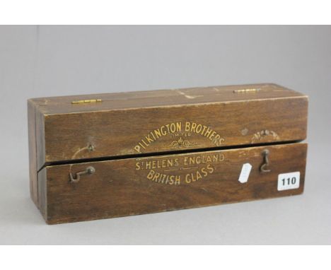 Early 20th century Decanter Box marked Pilkington Brothers Limited, St Helens England, British Glass