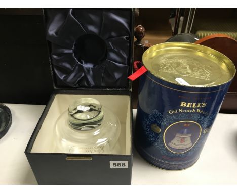 Cased Wade Bells Whiskey Decanter 'Queen Elizabeth the Queen Mother ' (full) plus a Boxed Limited Edition Caithness Royal Arm