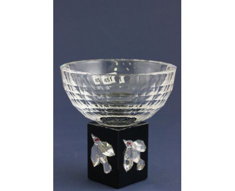 Boxed Swarovski Crystal Wa Bowl, 9280 000 033 (retired 2003) with unstamped certificate and leaflet