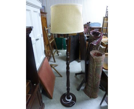 Mahogany Standard Lamp with turned column