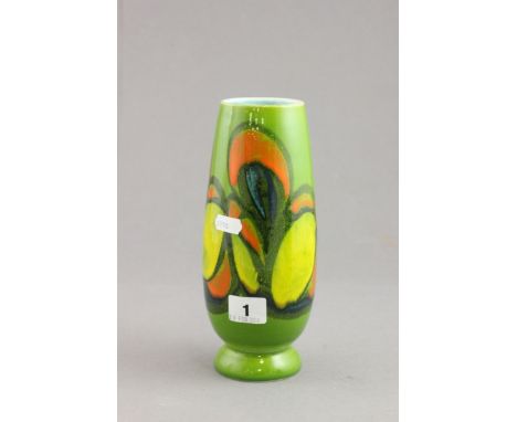 Poole Pottery Delphis Green Glazed Vase