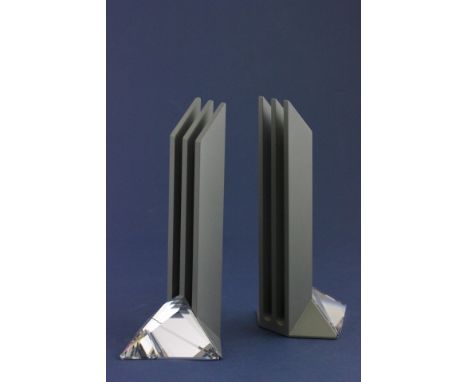 Boxed Swarovski Crystal Pair of Bookends ' Buchstutzen ', 9280 000 007 with leaflet (retired 1996)