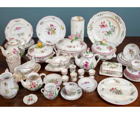 An assortment of Luneville Ket G France and Copeland Spode 'Marlborough' porcelain, comprising of one Luneville butter dish w