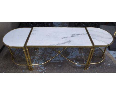 COCKTAIL TABLES, a set of three, vintage French 1950s style, largest 46cm x 47cm H x 80cm, end ones 32cm W. (3)