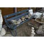 A garden bench.