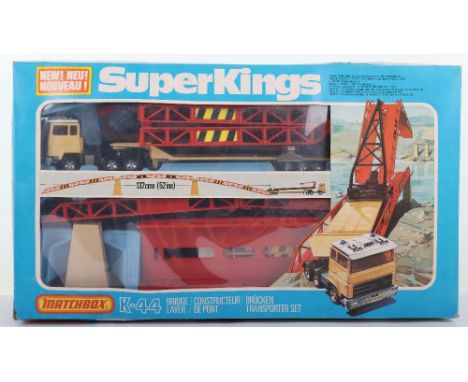 Matchbox K-44 Superkings Bridge Layer Set, Ford low loader, complete with bridge and accessories, in near mint condition, ori