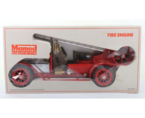 Mamod Boxed  live Steam Fire Engine, FE1 red/chrome/brass body, complete with burner, steering rod, filler funnel, Important 