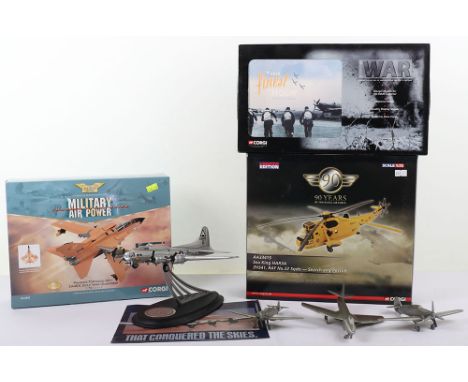 Boxed Diecast/Pewter Aircraft Models, including: Corgi Aviation Archive, AA33602 Panavia Tornado GR.1, AA33415 Sea King 90 Ye