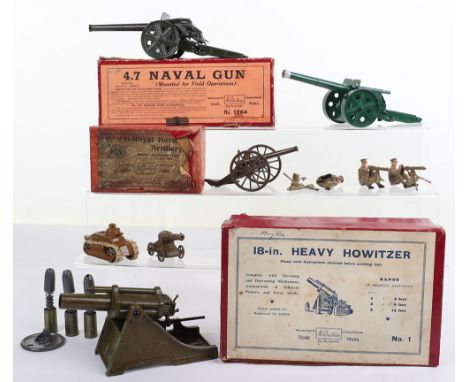 Britains guns including No.1 18-in Heavy Howitzer, boxed with instructions, loader, three springs and five shells, 1264 4.7 N