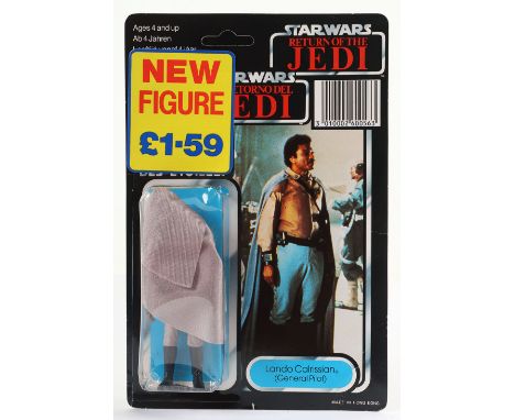 Palitoy General Mills Star Wars Tri Logo Return of The Jedi Lando Calrissian (General Pilot) Vintage Original Carded Figure, 