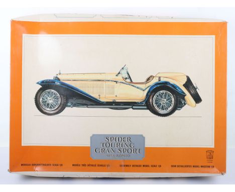 Pocher Torino Italy, 1/8th scale Spider Touring Gran Sport Alfa Romeo Kit, white metal, resin and plastic extremely detailed 