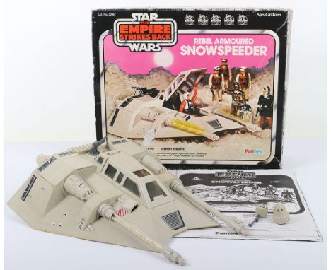 Boxed Palitoy Star Wars The Empire Strikes Back Rebel Armoured Snowspeeder, Cat.No.33361, opening cockpit, landing gear, batt