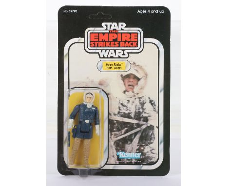 Kenner Star Wars ‘The Empire Strikes Back’ Han Solo (Hoth Outfit) Vintage Original Carded Figure, 3 ¾ inches mint, with a fac