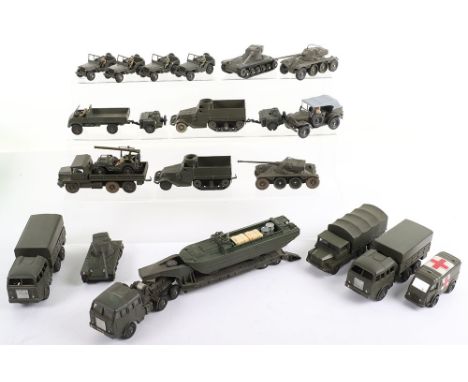 A Quantity of Unboxed French Dinky Toys Military Models, including: 2 x 80B Willys Jeeps, with replacement drivers, 2 x 80C C