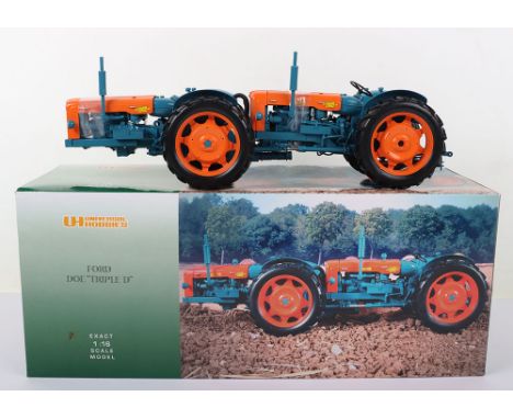 Universal Hobbies Ford Doe “Triple D” Tractor, 1:16th scale, blue/orange, mint boxed condition.
