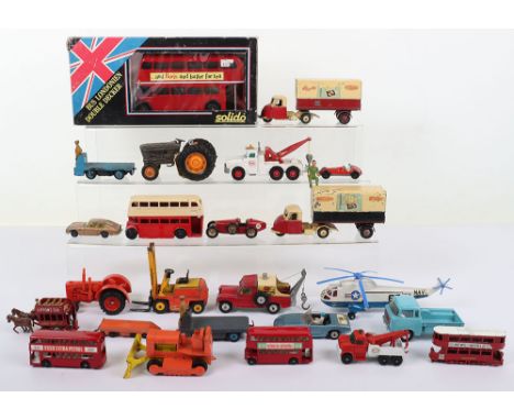 A Quantity of Mixed Diecast Models, including: boxed Solido London Double Decker bus, Corgi toys unboxed: 318 Lotus Elan S2, 