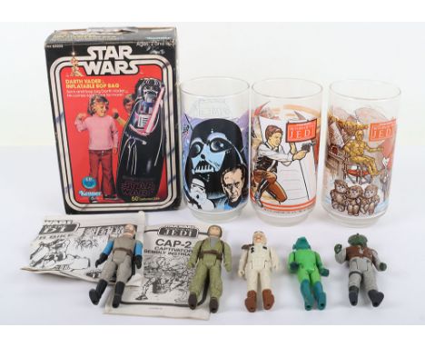 Five Vintage 3 ½” Star Wars Loose Action Figures, Greedo, General Madine, Klaatu. Rebel Commander and Rebel Commando, all in 