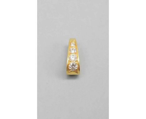   Anhängeröse mit Diamantbesatz  Anhängeröse mit Diamantbesatz   18 K Gelbgold mit 4 Diamanten in Rosenschliff von zus. ca. 0