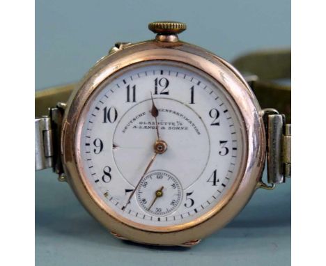   Kleine Damenuhr Glashütte  Kleine Damenuhr Glashütte   Gold. Kleine Damentaschenuhr Lange und Söhne Glashütte als Armbanduh