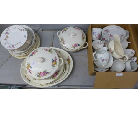 Wilkinson Ltd. dinnerware, Crown Staffordshire teaware and Victorian china teaware **PLEASE NOTE THIS LOT IS NOT ELIGIBLE FOR