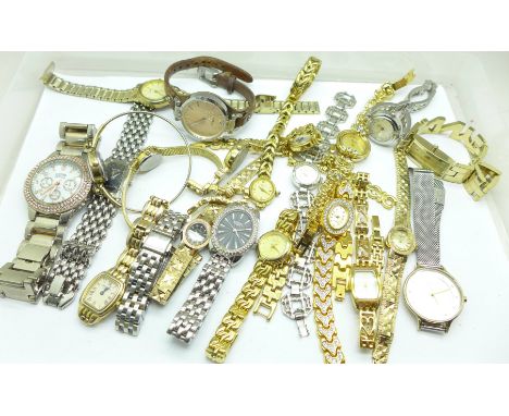 Lady's designer and other wristwatches, including DKNY, Skagen, Sekonda, Rotary, Paola Franks, Picador, Rotary, Onkyo, Bulova