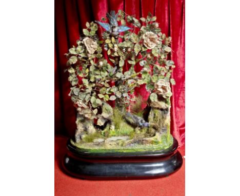 singing bird tree automaton by bontemps Rare automaton by the french manufacturer Bontemps with humming birds and waterfall. 