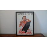 Framed poster advertising Gratien & Meye