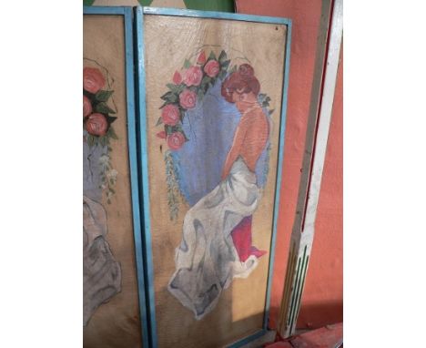 Decorative panel carousel ceiling Nice carousel ceiling Panel. one of 13 to make a complete ceiling. ca. 1950 (FR) Dimensions