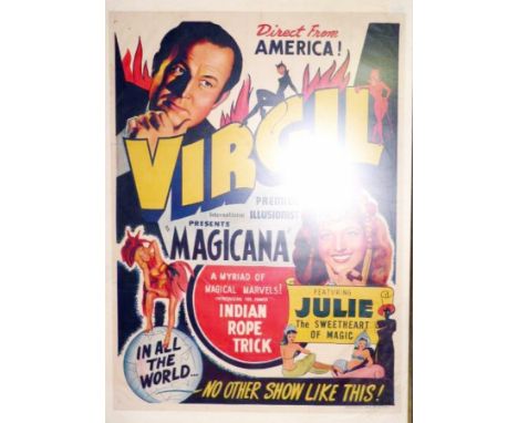 Magic Poster Framed Magic poster. Virgil and Julie (FR) Dimensions: 1,20 x 0,90 x 0,03