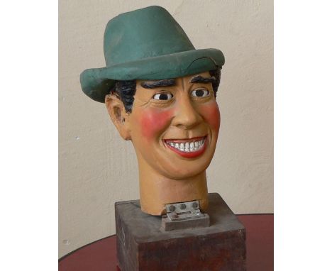 Automaton head carved from Wood by P.Zwahlen Carved wooden head, by famous swiss auatomaton builder P. Zwahlen (FR) Dimension