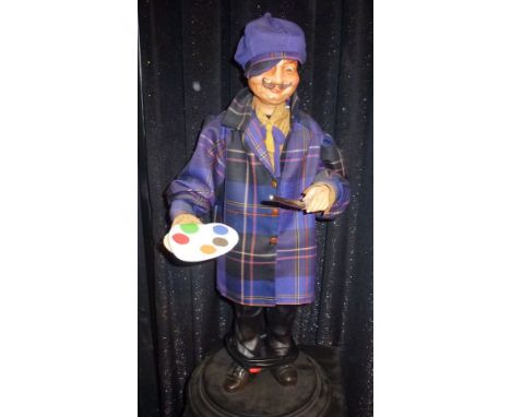 The painter in the plaid jacket Electrified window display automaton with 2 movements in good working condition (FR) Dimensio