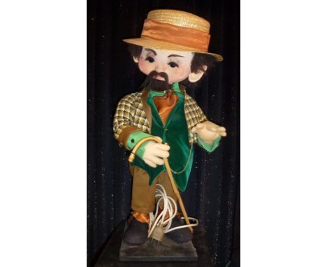 Little man with beard, straw hat and cane Character with a small beard, cane and straw hat. Electrified window display automa