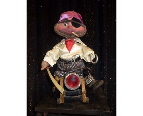Pirate on cannon Second of a group of two. Electrified window display automaton with 1 movements in good working condition (F