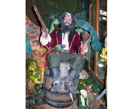 The pirate Beautiful Pirate life-size automaton Electrified window display automaton with 2 movements in good working conditi