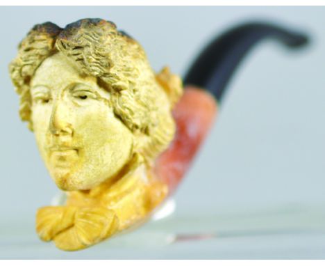 LADIES HEAD MEERSCHAUM PIPE. In fitted case  (case not shown). NR