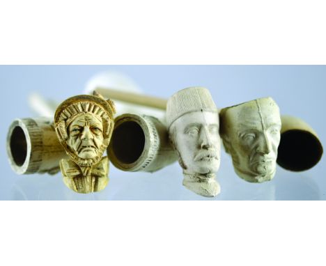 PAIR OF BOXED CLAY PIPES. Gladstone, General Gordon, Isle of Man, The Walking Pipe plus pipe bowl & ladies head cheroot holde