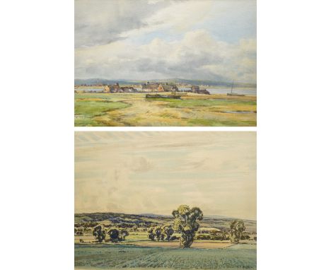 John Charles Moody (British 1884-1962): 'Between Yorkshire and Durham', watercolour signed 27cm x 37cm; George Hamilton Const
