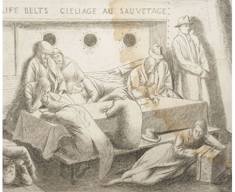 Frederick George Austin (British 1902-1990): The Despairing Voyage, first state drypoint etching signed and dated '32 in the 