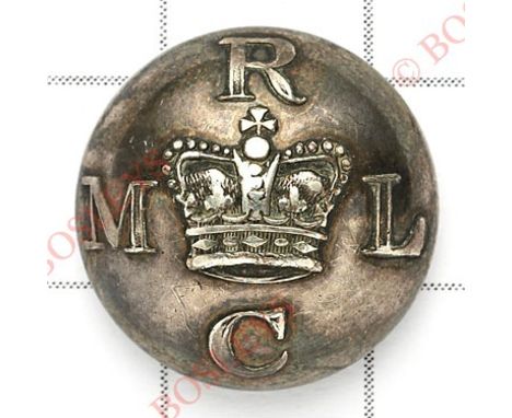 Scottish. Royal Mid Lothian Cavalry Officer’s plated closed-back coatee buttonCrown within ‘R M L C’
